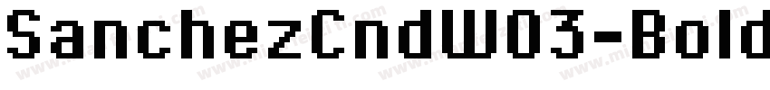 SanchezCndW03-Bold R字体转换